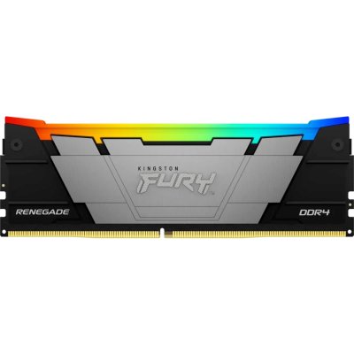 Оперативная память Kingston Fury Renegade, DDR4, 16GB (1x16GB), 3200MHz, CL16, DIMM, с радиатором, RGB, серебристый/черный