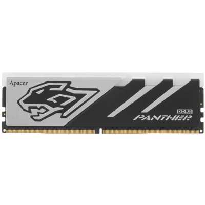 Оперативная память Apacer Panther RGB, DDR5, 16GB (1x16GB), 6000 MHz, CL40, с радиатором, черно-серый, RGB