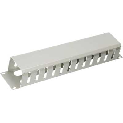 Органайзер кабельный Cabeus JB07-2U-GY 19", 2HU, 90х482х70 мм (ВхШхГ), закрытого типа, для шкафов, серый