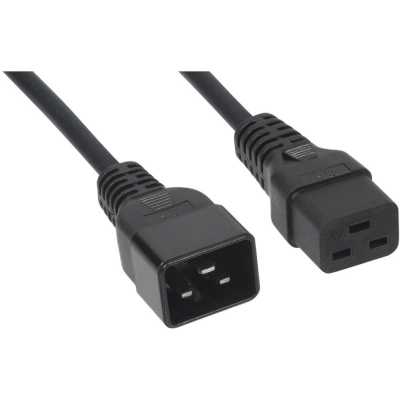 Шнур питания Cabeus PC-IEC19-IEC20-1.8M C19-C20 проводник.:3x1.5мм2 1.8м 220/250В 16А черный