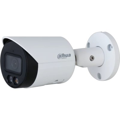 DAHUA DH-IPC-HFW2249SP-S-IL-0280B Уличная цилиндрическая IP-видеокамера Full-color с ИИ 2Мп, 1/2.8” CMOS, объектив 2.8мм, видеоаналитика, ИК до 30м, LED до 30м, IP67, корпус: металл