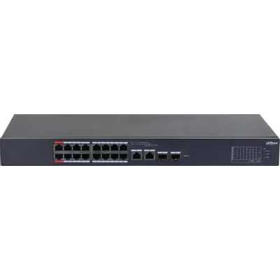 Коммутатор Dahua DH-CS4218-16ET-240, 16×100 Мбит/с + 2×1 Гбит/с Combo + 2×1 Гбит/с SFP, управляемый