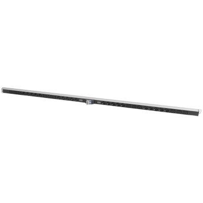 Блок силовых розеток Rem Rem-32, Shuko х 20, IEC 60320 С19 х 12, вход колодка, 19", 1863х45х45 мм (ВхШхГ), 32А, автомат + амперметр, черный, 2 контура