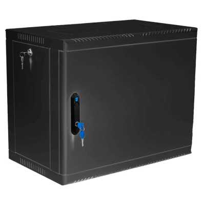 Шкаф коммутационный ЦМО (ШРН-9.650.1-9005) настенный 9U 600x658мм пер.дв.металл 200кг черный 600мм 22кг 180град. 479мм IP20 металл