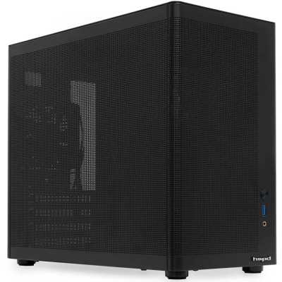Компьютерный корпус без блока питания HSPD M210, Mesh Mid Tower, черный, 0.7 SPCC, 1x90мм mATX, mITX 140/280/150мм 1x2.5", 1x3.5", 4xPCI 1xUSB-A 3.0 302x168x350мм