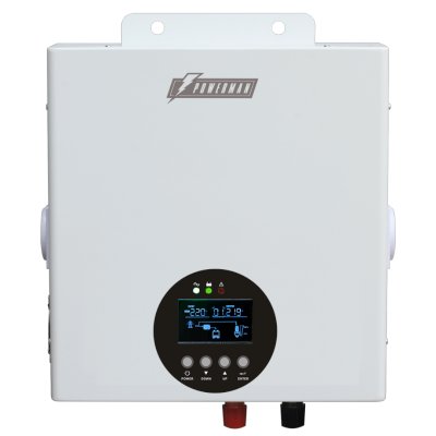 Источник бесперебойного питания ИБП POWERMAN Smart 1000 HYBRID, линейно-интерактивный, 1000ВА/600Вт, 165-265В, 2 евророзетки, внешняя свинцово-кислотная (AGM, GEL, FB) или LiFePO4 батарея на 12В емкостью от 65Ач (не входит в комплект поставки), ток заряда