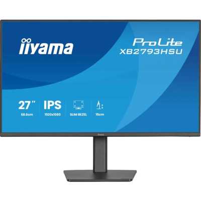 Монитор Iiyama 27" ProLite XB2793HSU-B1 черный IPS LED 1ms 16:9 HDMI M/M матовая HAS Piv 350cd 178гр/178гр 1920x1080 120Hz DP FHD USB 6кг