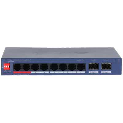 Коммутатор Dahua DH-CS4210-8GT-110, 8×1 Гбит/с + 2×1 Гбит/с SFP, управляемый