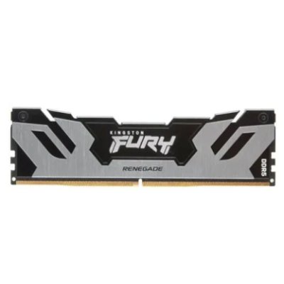 Оперативная память Kingston Fury Renegade, DDR5, 32Gb (1x32GB), 6400MHz, CL32, DIMM, радиатор, серебристый/черный