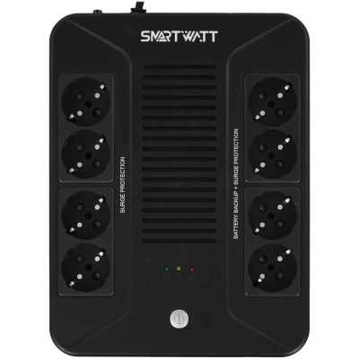 Источник бесперебойного питания UPS SAFE PRO 850, Li-AS, Br, 850/480 ВА/Вт, LED, USB, RJ11/45, SCHUKOx8, 1*9 Ач