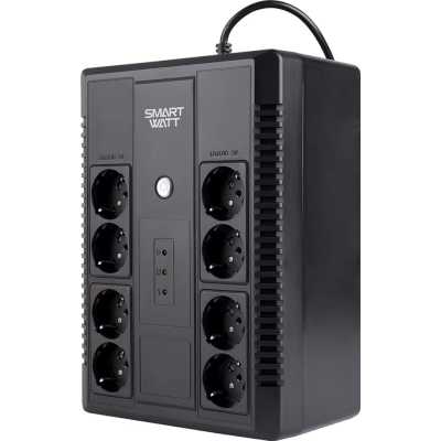 Источник бесперебойного питания UPS SAFE PRO 1050, Li-AS, Br, 1050/600 ВА/Вт, LED, USB, RJ11/45, SCHUKOx8, 1*9 Ач