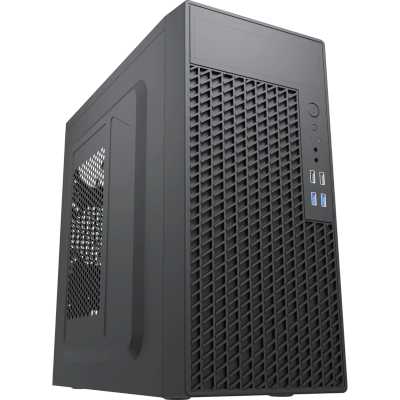 Компьютерный корпус с блоком питания Foxline 450Вт./Case Forza mATX, 450W, 2xUSB 2.0+2xUSB 3.0, Black, w/o FAN, 8 см fan PSU, power cord