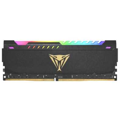 Оперативная память Patriot Viper Steel, DDR4, 32GB (1x32GB), 3200MHz, CL18, DIMM, с радиатором, RGB, черный