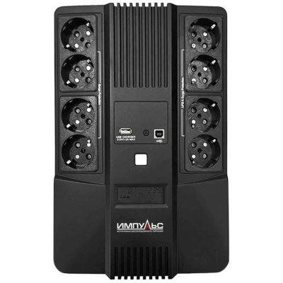 Источник бесперебойного питания Импульс Мастер, Интерактивная, 800 VA/480 W, Tower, Schuko, LED, USB, USB CHRG