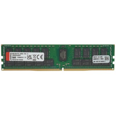 Оперативная память Kingston Server Premier, DDR4, 64GB (2x32 GB), 3200 MHz, CL22, ECC, RDIMM