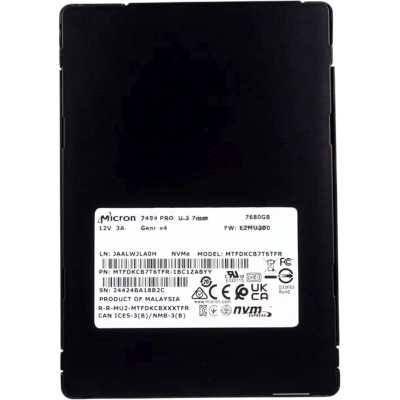 Накопитель SSD PCIE 7.68TB NVMe 7450 PRO NVMe MTFDKCB7T6TFR-1BC1ZABYY MICRON
