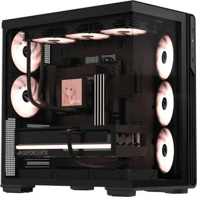 Компьютерный корпус Formula Crystal Z7 PA черный без БП ATX 5x120мм 1xUSB3.0 1xUSB3.1 audio bott PSU