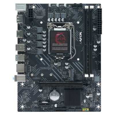 Материнская плата AFOX IH510D4-MA-V4, LGA 1200, Intel H510, 2xDDR4, 3xSATA, 1xM.2, 1xPCIe 3.0 x16, 1xPCIe 3.0 x1, 1xHDMI, 1xDP, 1x1Gb LAN, 2xUSB-A 5Gbps, 2xUSB-A 2.0, 3x3.5 мм, 5.1, mATX