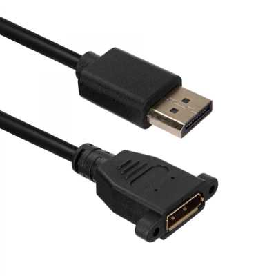 Кабель ACD-DDPF2-50B DisplayPort 1.2, DP extension, Golden Plated, 20m/20f, черный, 5м