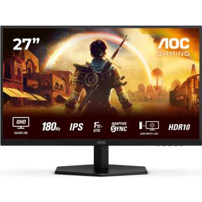 Монитор 27" AOC Q27G42XE черный IPS LED 16:9 HDMI M/M матовая 1000:1 300cd 178гр/178гр 2560x1440 180Hz DP Quad 2K (1440p) 5.29кг