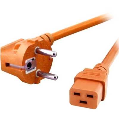 Шнур (кабель питания) ACD ZJE-002 SUPER HEAVY DUTY 3x2.5 S22C19, (Schuko - C19), 16А, оранжевый, 2.0 м