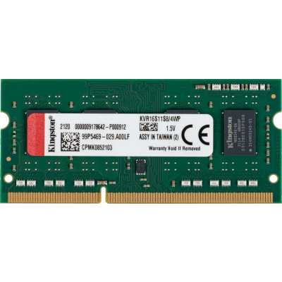 Оперативная память Kingston ValueRAM, DDR3, 4GB (1x4GB), 1600MHz, CL11, SO-DIMM