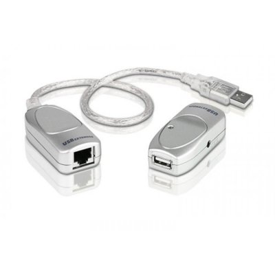 Кабель удлинитель USB 1.1 AM/AF Aten UCE60-AT до 60 м.(через RJ45, по витой паре. Без патч-корда в комплекте), питание от шины