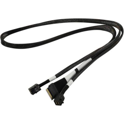 Кабель Broadcom 05-60003-00 Slimline SASx8 (SFF8654) -to- 2 SAS HD x4 (SFF8643)+ SFF9402, 1M