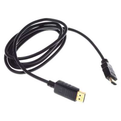 Кабель аудио-видео Buro HDMI (m)/DisplayPort (m) 1.8м. феррит.кольца позолоченные контакты черный