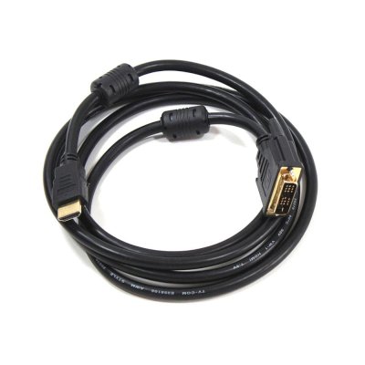 Кабель DVI Buro HDMI19 (m)/DVI-D(m) 5м феррит.кольца позолоченные контакты