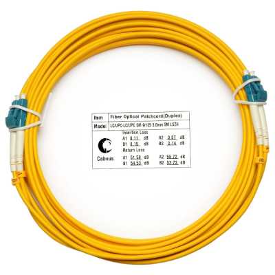 Патч-корд Cabeus FOP(D)-9-LC-LC-7M 2x9/125 OS2 LC дуплекс-LC дуплекс 7м LSZH желтый