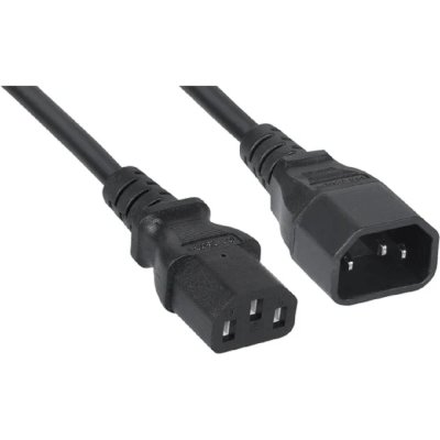 Кабель питания монитор-компьютер Cabeus PC-189-VDE-1.0-5M IEC 320 C13 - IEC 320 C14 (3x1.0), 5 м