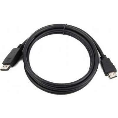 Кабель Cablexpert DisplayPort->HDMI, 10м, 20M/19M, черный, экран, пакет