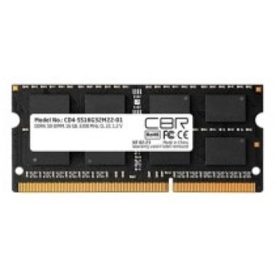 Оперативная память CBR, DDR4, 16GB (1x16GB), 3200MHz, CL22, SO-DIMM
