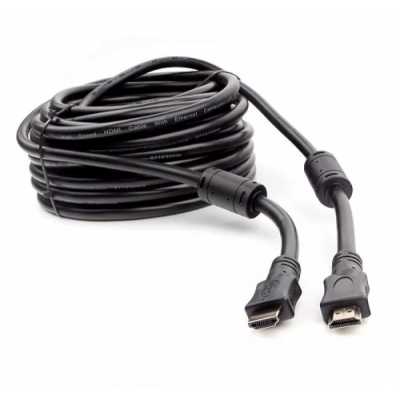 Кабель HDMI Cablexpert CCF2-HDMI4-15M, 19M/19M, v2.0, медь, позол.разъемы, экран, 2 фер.кольца, 15м, черный, пакет