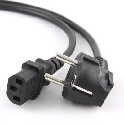 Кабель питания Cablexpert PC-186-1-10M, 10м, Schuko- C13, 3x1кв.мм, черный, с заземлением, пакет