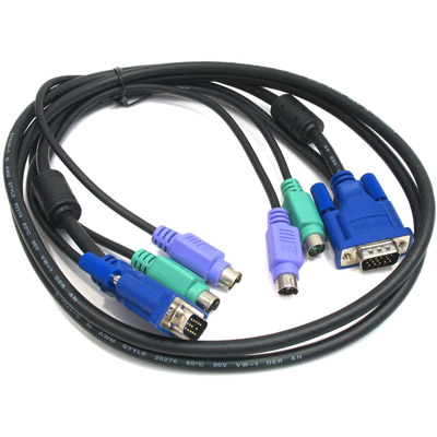 Переключатель D-Link DKVM-CB5Кабель KVM для подключения клавиатуры, мыши и монитора, длина 4,5 м