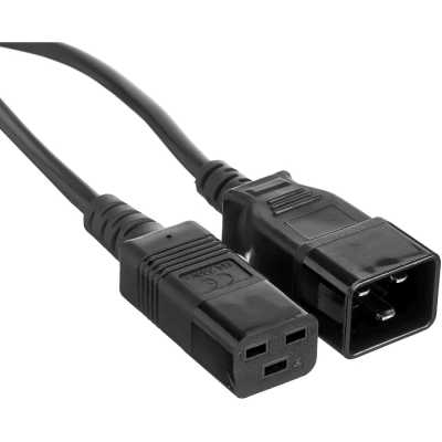 Кабель питания (UPS) ExeGate Power EC20-10P (С19->С20) VDE-250V-3*1.5-СU, 16А, черный, 10м