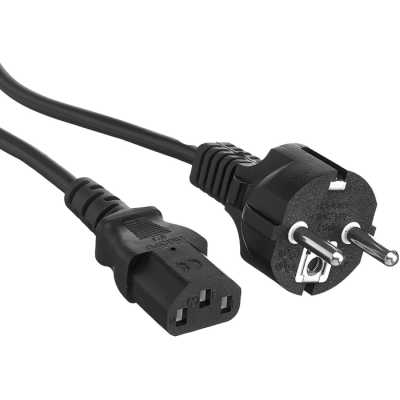 Кабель питания ExeGate Power PC-10P (Евровилка Schuko->С13) VDE-250V-3*1.0-CU, 10A, черный, 10м
