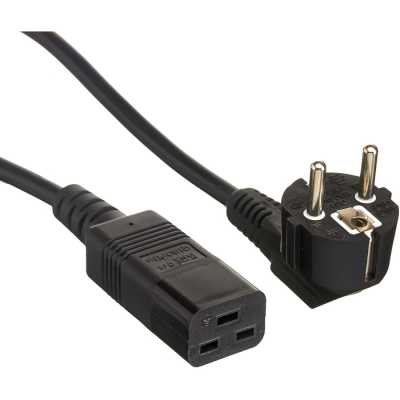 Кабель питания ExeGate Power PC19-5P (Евровилка Schuko->С19) VDE-250V-3*1.5-CU, черный, 16А, 5м