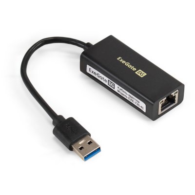 Кабель-адаптер ExeGate EX283722RUS EXE-735 USB3.0 --> UTP 1000Mbps AX88179