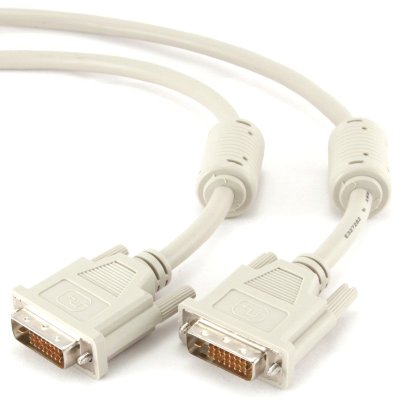 Кабель DVI-D dual link Gembird, 3.0м, 25M/25M, экран, феррит.кольца, пакет