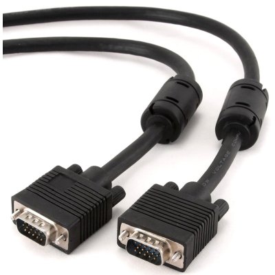 Кабель Gembird/Cablexpert VGA Premium, 15M/15M,5.0м, серый, тройной экран, феррит.кольца