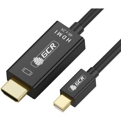 Кабель-переходник GCR 1.8m, mini DisplayPort > HDMI, M/M, черный, поддержка 4K