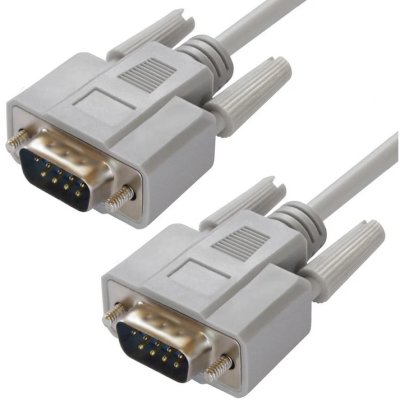 Кабель Greenconnect COM RS-232 порта соединительный 5 m GCR-DB9CM2M-5 m, 9M/9M Premium, серый, пластиковый пакет