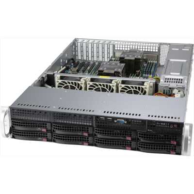 Корпус Supermicro SuperChassis 2U 825BTQC-R1K23LPB/HDD(8)LFF+opt.fix.HDD(2)LFF+opt.HDD(2)SFF/7xLP/2x1200W/ Backplane 8xSATA/SAS