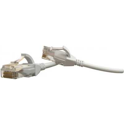Шнур комм. Hyperline, кат. 6, неэкр., U/UTP, RJ45/RJ45, LSZH, AWG28 5м, белый