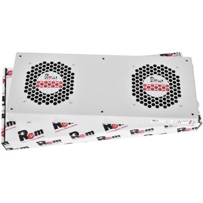 Вентиляторный модуль Rem R-FAN, 48V, 45х432х195 мм (ВхШхГ), вентиляторов: 2, 86 дБ, поток: 300 м3/ч, для шкафов ШТК, ШРН, ШТВ, серый