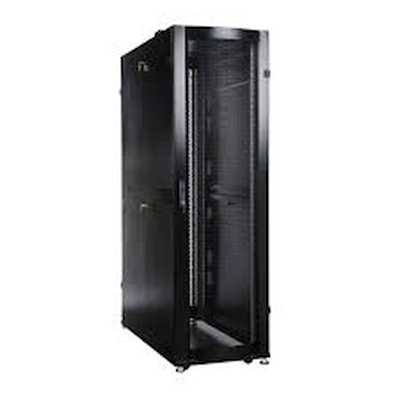 Шкаф серверный ЦМО (ШТК-СП-48.8.10-48АА-9005) напольный 48U 800x1000мм пер.дв.перфор. задн.дв.перфор.2-хст. 4 бок.пан. 1350кг черный 690мм 165кг 180град. 2215мм