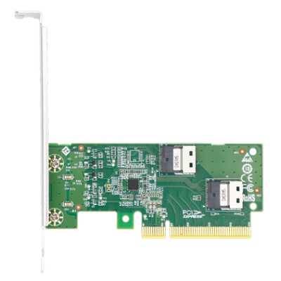Адаптер для SSD PCIe x8 to Two SlimSAS SFF-8654 4i Adapter